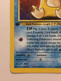 Pokemon TCG Misty's Psyduck First Edition 90/132 Gym Heroes - Image 3