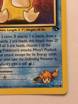 Pokemon TCG Misty's Psyduck First Edition 90/132 Gym Heroes - Image 4
