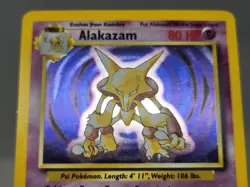 Pokemon Alakazam 1/102 Base Set Unlimited Holo LP sc - Image 4