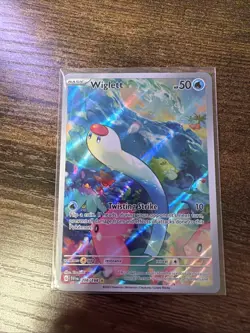 Pokemon TCG Wiglett 206/198 Scarlet & Violet Base Illustration Rare Full Art NM - Image 1