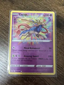 Zacian 82/185 Amazing Rare Vivid Voltage Pokemon TCG Near Mint - Image 1