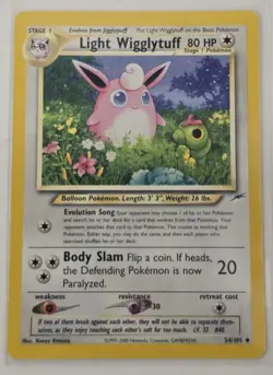 Pokemon TCG Light Wigglytuff 54/105 Neo Destiny 2000 LP - Image 2