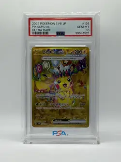 2024 Pokemon SV8 JP Pikachu ex Ultra Rare #136 PSA 10 - Image 1
