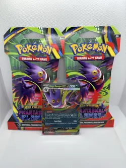 Pokemon Phantasmal Flames Sleeved Booster Pack X2 With Mega Gengar EX 056 NM - Image 1