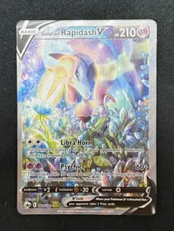 Pokemon TCG Galarian Rapidash v Alt Art 168/198 Chilling Reign Near Mint - Image 1
