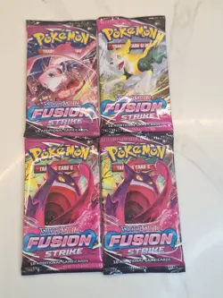 Pokemon TCG Sword & Shield Fusion Strike 4 Booster Packs Pokemon Center - Image 2