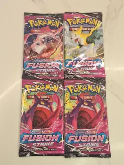 Pokemon TCG Sword & Shield Fusion Strike 4 Booster Packs Pokemon Center - Image 3