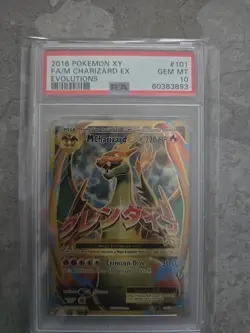2016 Pokemon XY Evolutions Full Art FA Mega M Charizard EX 101/108 - PSA 10 - Image 1