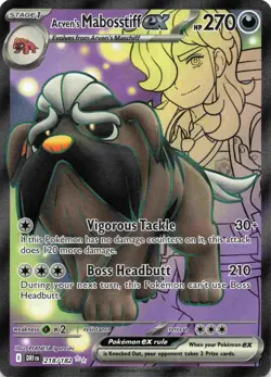 Arven's Mabosstiff ex 218/182 SV10: Destined Rivals NM Pokemon Card TCG - Image 1