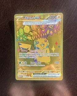 Pikachu EX Prismatic Evolutions Gold Holo Hyper Rare Card 179/131 (NM) - Image 1
