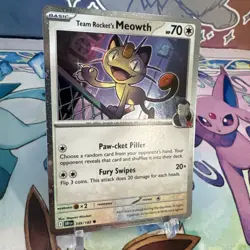 Team Rocket's Meowth (Cosmos Holo) 149/182 Miscellaneous Cards & Products Holo - Image 2