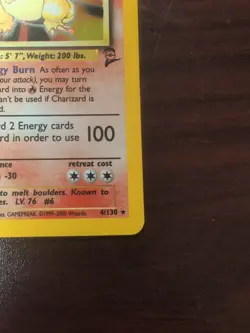 Pokemon TCG 1999 Charizard 004/130 Base Set 2 Holo Card Vintage, Ungraded - Image 5