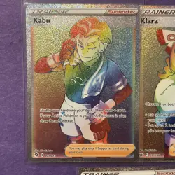 Lot Of 5 Secret Rainbow Trainer Pokemon Cards Mint - Kabu Klara Bede Piers Breed - Image 2