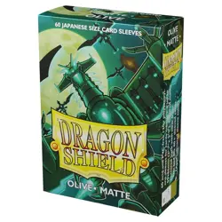 Dragon Shield 60 Count Japanese Size Mini Matte Card Sleeves - Matte Olive - Image 1