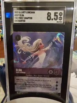 2023 the first chapter 207 Elsa Enchanted Disney Lorcana TCG Card SGC 8.5 - Image 1