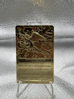 Vintage Pokemon Limited Edition 1999 Charizard 23K Gold Plated Trading Card BK - Image 2