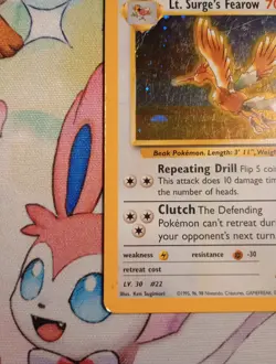 Pokemon TCG Lt. Surge's Fearow Holo Rare Card 7/132 Gym Heroes - Image 4