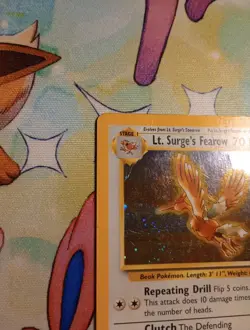 Pokemon TCG Lt. Surge's Fearow Holo Rare Card 7/132 Gym Heroes - Image 5