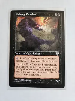 Urborg Panther - Mirage - MTG Magic - Common - Black Creature - Image 1