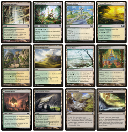 MTG - 12 x Different Green & White Selesnya Lands for COMMANDER deck building LP - Image 1