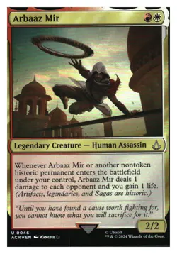 Arbaaz Mir (foil) Assassin's Creed MTG - NM+ Mythic Relics - Image 1