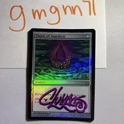 MTG Foil Thorn Of Amethyst Lorwyn Signed By The Artist Chuck Lukacs 1 of 2 - Image 1
