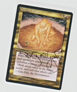 Magic the Gathering ~ Ghostly Flame ~ ICE AGE ~ LP ~ SIGNED BY ARTIST - Image 1