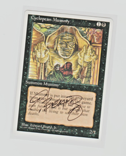 Magic the Gathering ~ Cyclopean Mummy ~ M/NM ~ 4th Ed. ~ SIGNED BY ARTIST - Image 1