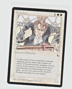 Magic the Gathering ~ MTG ~ 1x Preacher ~ M/NM ~ THE DARK - Image 1
