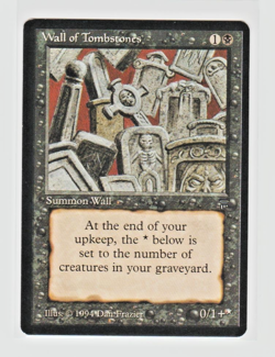 Magic the Gathering ~ MTG ~ 1x Wall of Tombstones ~ LEGENDS ~ LP - Image 1