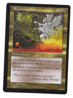 Magic the Gathering ~ MTG ~ 1x Righteous War ~ VISIONS ~ M/NM - Image 1