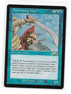Magic the Gathering ~ MTG ~ 1x Dominating Licid ~ LP ~ Exodus - Image 1