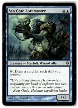 MTG Sea Gate Loremaster - Zendikar Moderately Played English - Image 1