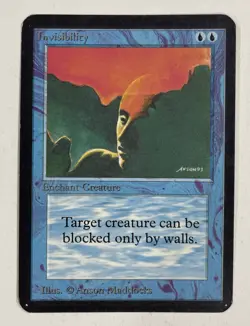 Invisibility Alpha MP Moderate Play MTG Magic The Gathering B - Image 1