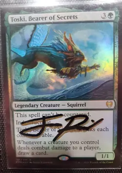 MTG FOIL TOSKI BEARER OF SECRETS SHADOW SIGNED BY ARTIST - Image 1