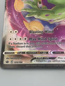 Pokemon TCG Tornadus VMAX Sword & Shield Chilling Reign 125/198 Ultra Rare LP - - Image 3
