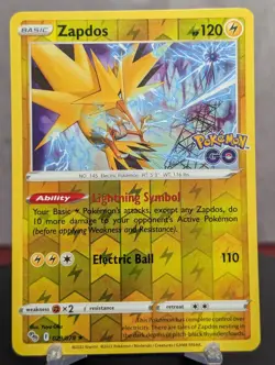 Pokemon Zapdos #029/078 Pokemon GO Reverse Holo English - Image 1