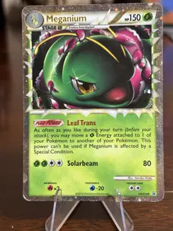 2010 Pokemon Meganium Prime 109/123 Heart Gold Soul Silver HP - Image 1