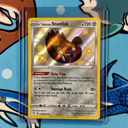 Galarian Stunfisk SV088/SV122 Baby Shiny Holo Pokemon Shiny Fates - ENG - Image 1