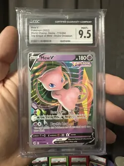 2021 Pokemon Sword & Shield Fusion Strike #113 Mew v Fusion Strike Cgc 9.5 - Image 1