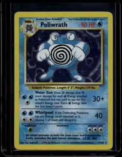 Pokemon TCG Poliwhirl 13/102 Base Set Holo HP - Image 1