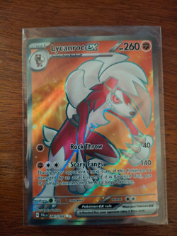 Lycanroc ex 241/193 Full Art Ultra Rare SV02: Paldea Evolved NM Pokemon - Image 1