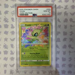 2020 Pokemon Celebi Vivid Voltage Holo PSA 10 Gem Mint - Image 4
