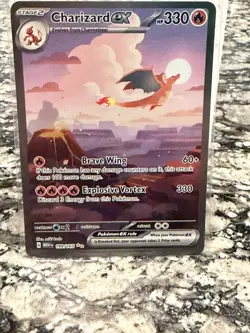 Pokemon Charizard ex 199/165 Sv: Scarlet & Violet 151 Holo READ - Image 1