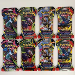 Pokemon TCG Phantasmal Flames - 8 Sleeved Booster Packs (2 Art Sets) - Sealed - Image 1