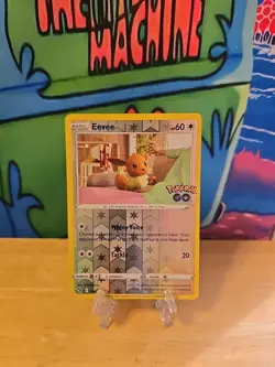 Eevee Pokemon Go Reverse Holo Pokemon TCG 054/078 Common With Slv And T Load LP - Image 1