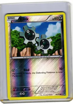 Pokemon Black and White Klink #74/114 Reverse Holo Lightly played - Image 1