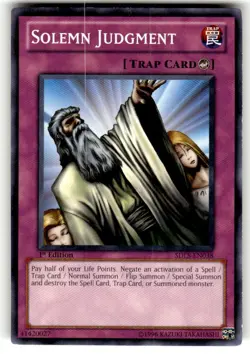 1st Ed Solemn Judgment SDLS-EN038 Yugioh - Image 1