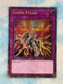 YUGIOH ICARUS ATTACK QUARTER CENTURY SECRET RARE NM RA03-EN165 - Image 1