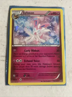 Sylveon 72/111 XY Furious Fists Cracked Ice Holo 2014 Pokemon Card - Image 1